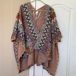 Anthropologie colorful poncho